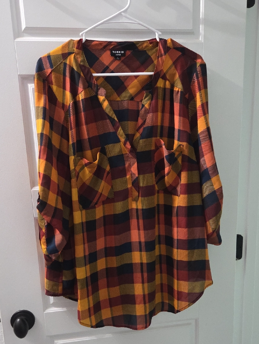 Torrid Plaid Harper Blouse